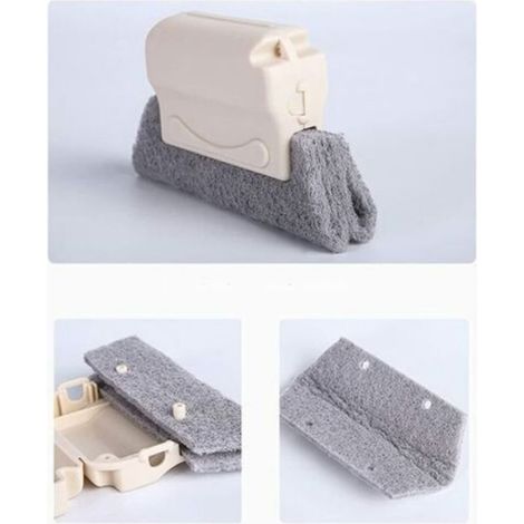 3 pièces Brosse de Nettoyage de rainure, Brosse de Nettoyage pour fenêtres Magiques, Fenêtre Brosse de Nettoyage,Porte Couli (1/4)