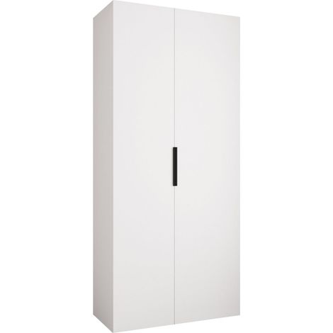 Armario Hartford 572, Blanco, 246x110x42cm, Puertas de armario: Con bisagras, Número de estantes: 6
