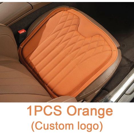 Coussin de siège auto orange en cuir Nappa pour Mazda 2, 3, 5, 6, Atenza, Axela, CX30, CX4, CX5, CX8, CX9 (1/5)