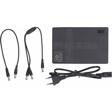 10400mAh Uninterruptible Power Supply UPS Backup Battery, 5V 9V 12V 2A POE 15V 24V 1A Output Power Supply for Router, Modem, Security Camera (EU Plug). (1/4)