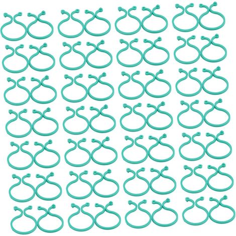Clip Fixation Plantes Vert en Plastique 100 Pièces pour Jardinage Supporte les Vignes, Usage pour Tomates et Plantes, Accessoire Pratique pour Serrage et Potager (1/5)