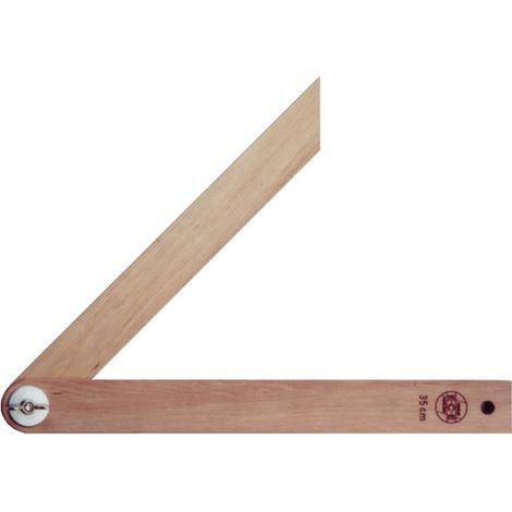 Rail de pliage L.350mm, hêtre blanc, avec écrou à oreilles (1/4)