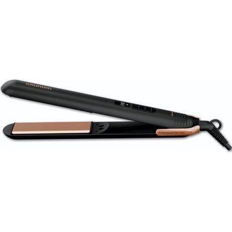 Grundig HS 7030 NaturaShine Straight & Curls, Haarglätter ,schwarz/roségold (1/5)