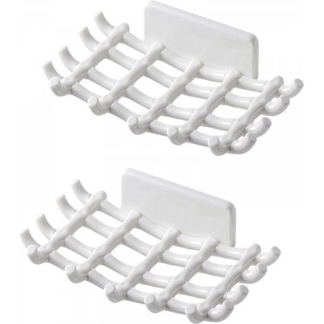 Porte-savon pour douche, blanc, 2 pièces (1/5)