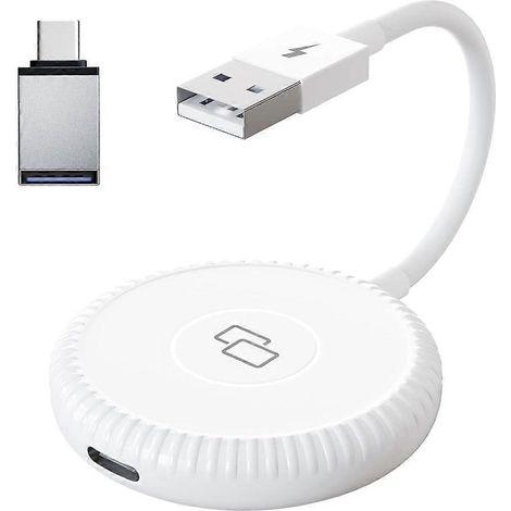 Adaptateur CarPlay pour miroir d'écran de téléphone, dongle de conversion, support de navigation, écran miroir sans fil. (1/4)