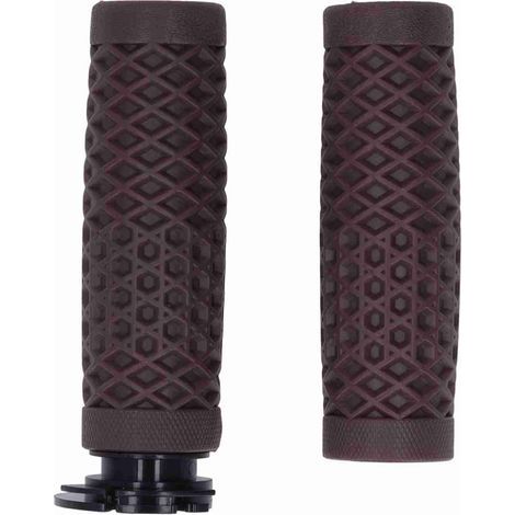 Poignée d'accélérateur silicone 22mm pour guidon moto scooter GY6 50cc 80cc 125cc 150cc marron (1/5)