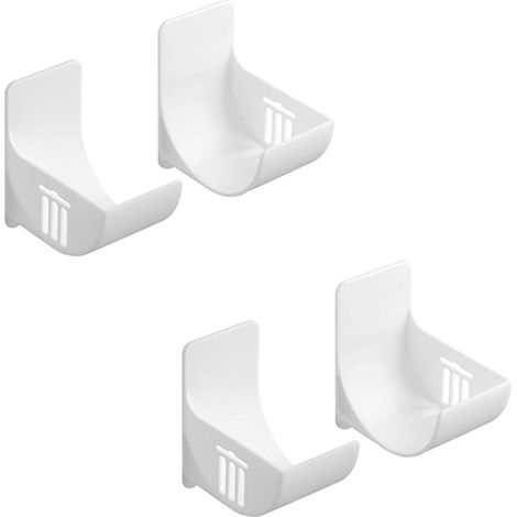 Porte-sacs poubelle - Lot de 2 - Support mural - Distributeur de sacs poubelle - Plastique - Porte-sacs - Idéal pour le rangement de la maison, de la cuisine et de la salle de bain - 4 x 6,5 x 7 cm - (1/5)