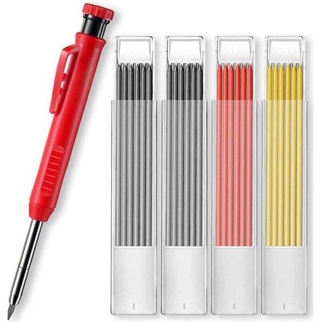 Crayon chantier Stylo chantier Bricolage outillage Convient pour les dessins d'architecte, les lignes, les dessins et les travaux de menuiserie (1/4)