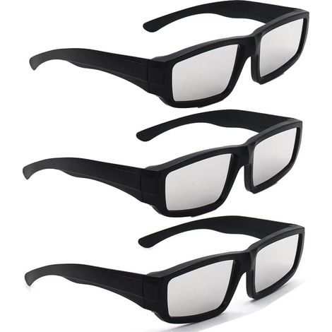 3 Stück - Sonnenfinsternisbrille - Sonnenfinsternisbrille - Strapazierfähiger Kunststoff - Geeignet für die Beobachtung bei direkter Sonneneinstrahlung während einer Sonnenfinsternis (1/5)