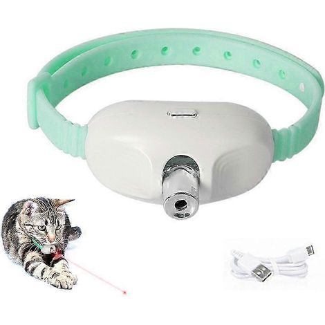 Collier laser automatique pour chat - Jouet interactif pour chat d'intérieur avec pointeur laser rechargeable par USB - Amusant et divertissant (1/5)