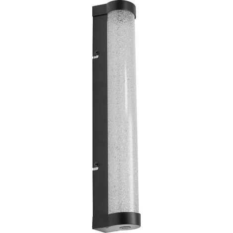 LEDVANCE ORBIS Tube LED-Spiegel-/Wandleuchte, schwarz, Glas mit Blaseneffekt, 9W, 820lm, dimmbar, 3000/4000K über Wandschalter einstellbar, 40cm Durchmesser, IP44 Schutz vor Fremdkörpern/Spritzwasser
