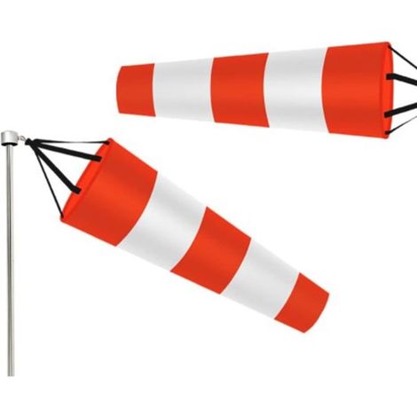 Due banderuole segnavento, orientabili, 150 cm, Rosso/Bianco (1/5)