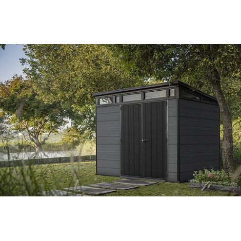 Keter Cobertizo de jardín Cortina 97, 218 x 216 x 226 cm, Gris antracita (255060)
