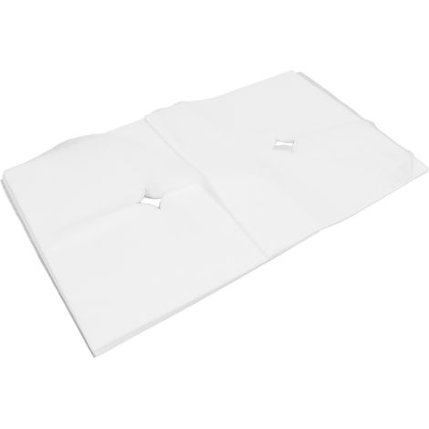 Lot de 100 housses d'appui-tête jetables, blanches, perforées, à bonne absorption d'eau et respirantes, idéales pour les salons de beauté. (1/5)
