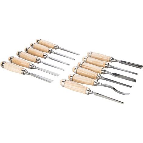 Promo lot de 12 ciseaux a bois de sculpteur (1/2)