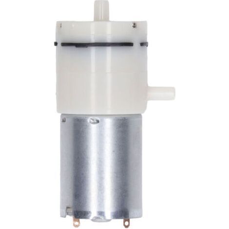 12V DC Diaphragm Vacuum Pump with 90 Degree Air Ports, White Miniature Air Pump for Precise Applications (1/5)