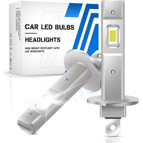 Ampoule H1 LED,Améliorer 100W 22000LM 6000K Blanc Froid 400% Super Bright LED H1,Kit De Conversion de Voiture,2 Ampoules H1 (1/5)