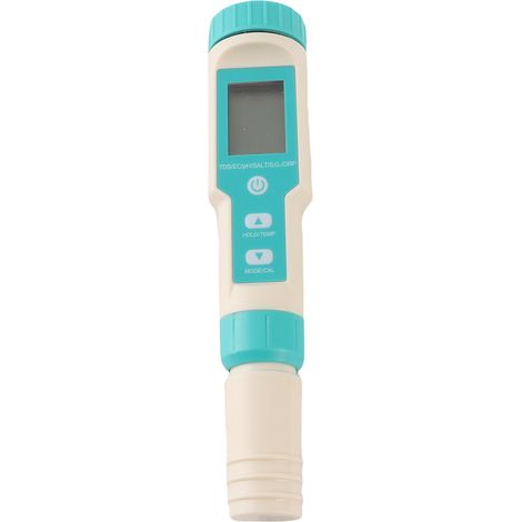 Testeur de qualité de l'eau de poche multiparamètre 7 en 1 (pH/TDS/EC/ORP/SG/Salinité/Température) avec électrodes remplaçables C-600 - pH-mètre pour piscines, eau potable et aquariums (1/5)