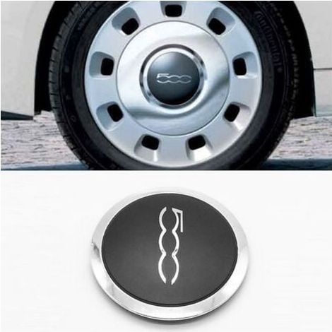 133-mm-Radkappe für Fiat 500 – Radnabenkappe, silberfarben (1/3)