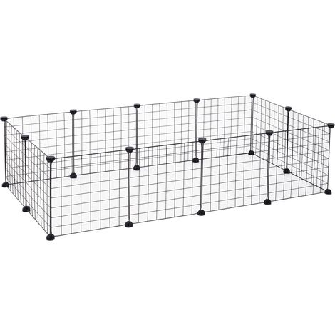 Recinto in metallo nero per piccoli animali 106 x 73 x 36 cm (1/5)