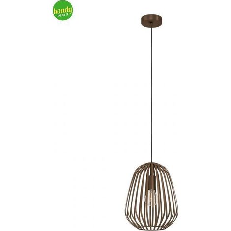 Lampada a sospensione ESPINAL Eglo 1xE27 in acciaio color bronzo (1/4)