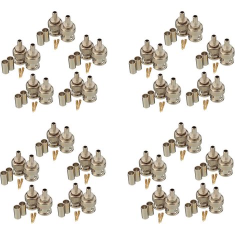 40 Sets mit je 3-teiligen BNC-Steckern und RG58-Crimpverbindern