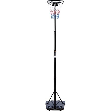 Panier de basket portable réglable en hauteur 259,08 à 304,8 cm, sans panneau, pour entraînement intérieur et extérieur, base stable à roulettes CHICFURN (1/5)