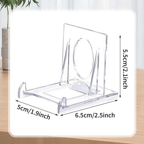 24 pezzi Supporto espositivo trasparente regolabile Supporto per cartelli in plastica Cavalletti trasparenti Supporto espositivo per libri per menu, pubblicità, piatti, foto (1/4)