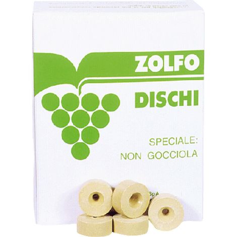 1 kg Zolfo in Dischi Dischetti Pastiglie Antigoccia Disinfezione Detergenti Contenitori