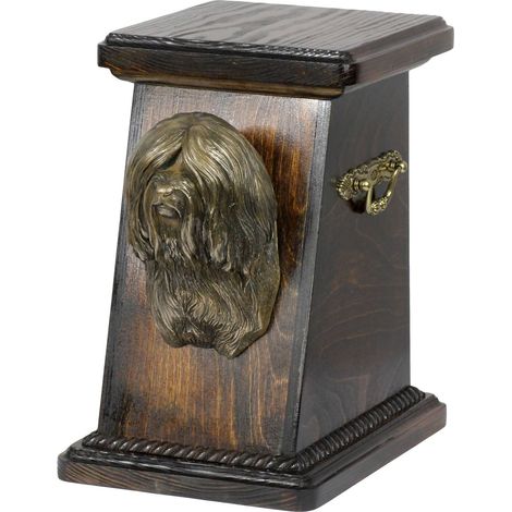 Terrier tibétain - une urne funéraire pour chien, une urne élégante ornée d'une statuette, une urne commémorative avec un buste de chien par Art-Dog (1/5)