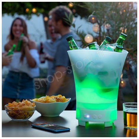 SONICE : Bac à Glaçons LED avec Haut-Parleur Rechargeable (1/5)