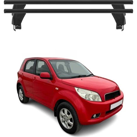 OMAC Dachträger Querträger Alu für Daihatsu Terios II J200 2006-2017 – Abschließbar – T-Nut – City-Crash-getestet – Max. 50 kg Schwarz (1/5)