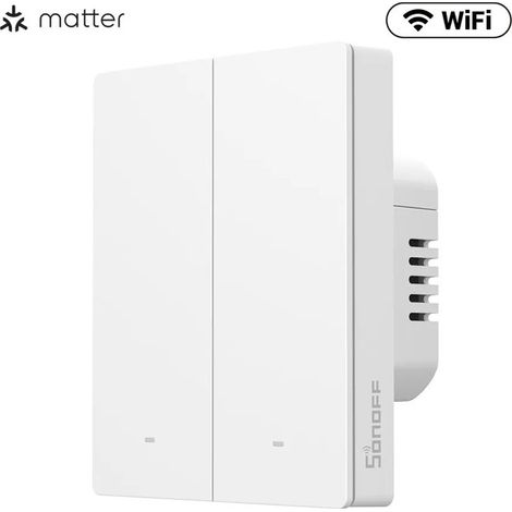 Sonoff SwitchMan Interruttore da Parete Bianco M5-86W Matter  Dimensione: 2 Pulsanti (1/2)