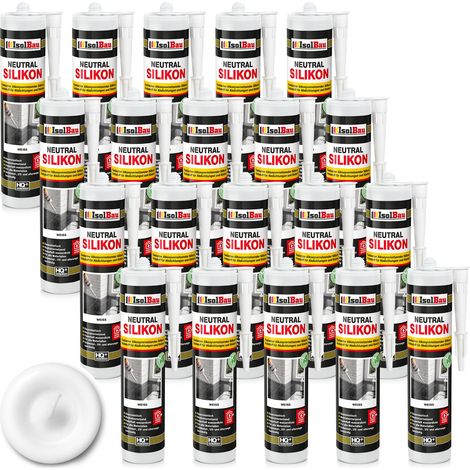 IsolBau Silicone Neutro Bianco Neutralsilikon 20 x 300ml (1/5)