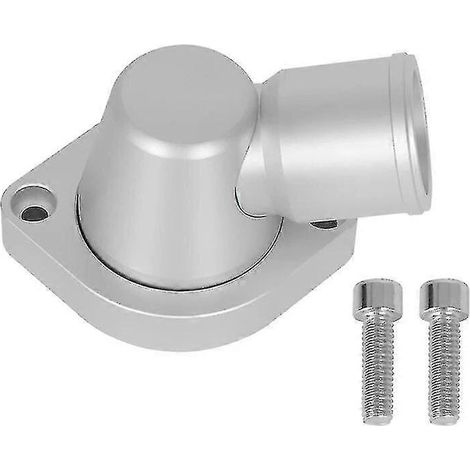 90° gefrästes Aluminium-Schwenkthermostatgehäuse 1,5" mit Wassereinfüllstutzen für LS-Motoren aller Baujahre LS1 LS2 LS3 LS7 LS9 LSA L76 L92 (Silber) (1/5)