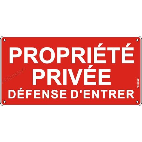 Reflective Aluminum Private Property Sign Private Property Sign Defense Entry Metal With Drilled Holes (1/5)