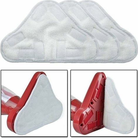 6pcs microfibre vadrouilles à vapeur tampons de nettoyage vadrouille à vapeur de remplacement compatible pour H2O X5 H20 lavable (1/3)