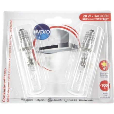 LMH009 AMPOULE HOTTES - T25L - 40W X2 pour hotte BRANDT (1/2)