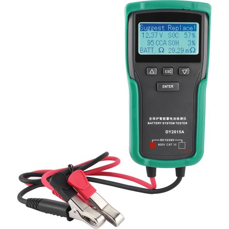 DY2015A 12V-24V Digitaler Autobatterietester, Elektrischer Ladeanalysator, Batteriekapazitätstester, Spannungs- und Lasttest (1/5)