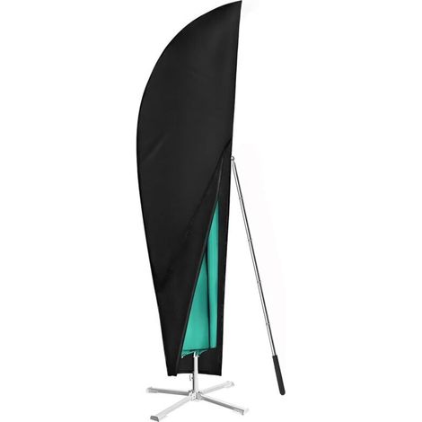 Housse de parasol, housse de parasol déporté en tissu Oxford 420D imperméable avec mât télescopique et mousqueton, adaptée aux parasols déportés (265 x 40/70/50 cm). (1/5)