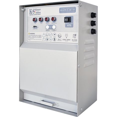Könner & Söhnen – Boitier ATS 4/32-15 – Commutateur de transfert automatique 230/400V – Démarrage automatique générateur – Connecteur 8 broches