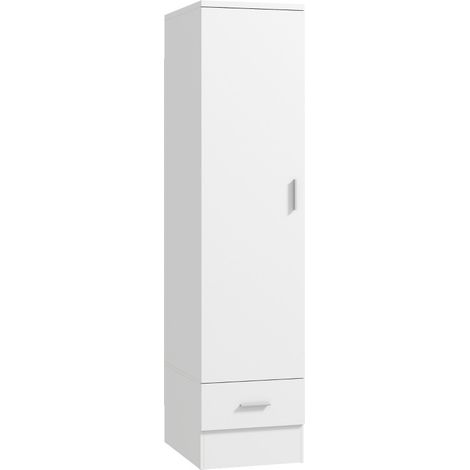 Armoire Norarvik penderie avec tiroir et tringle blanc (1/5)