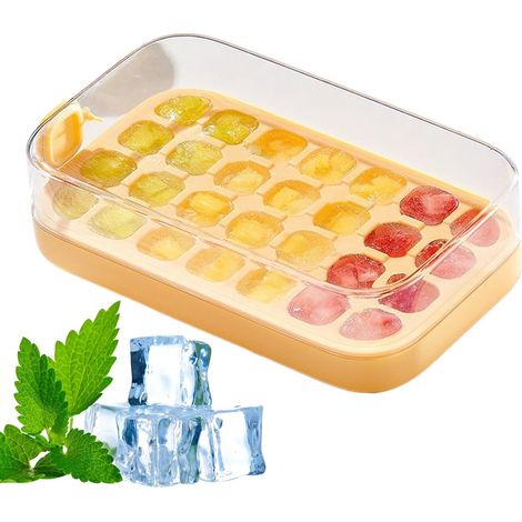 Ice Cube Tray with Lid, 28 Compartments for Molds Liner