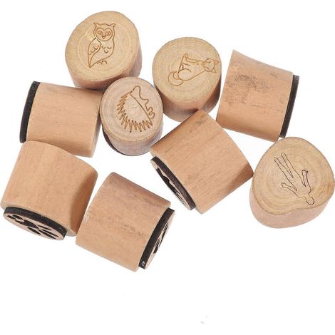 Tampons en bois à empreintes de pas à faire soi-même pour le jardinage (lot de 5 assortis)