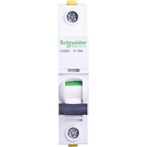 Disyuntor 1P D 16A 6kA CA iC60N-D16 Acti9 A9F05116