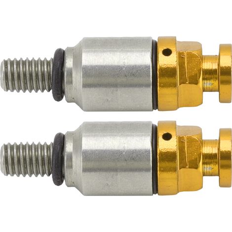 Lot de 2 purgeurs d'air de fourche en alliage d'aluminium M5x0,8, de rechange pour CRF150R, CR125R et CR250R (jaune). (1/5)