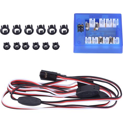 Kit 12 lampes LED clignotantes simulées, système d'éclairage pour voiture RC 1/10, accessoire de modélisme (1/5)