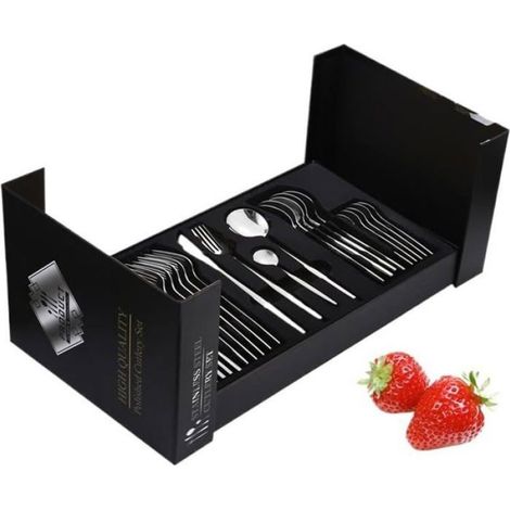 Ménagère 24 pièces - - Acier inoxydable - Argent - Durable et robuste (1/5)