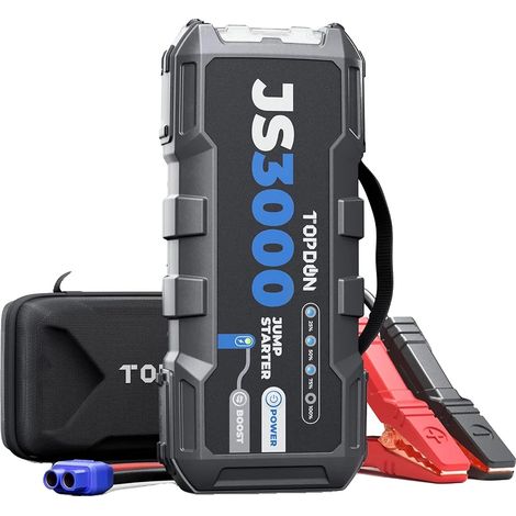 Démarreur de voiture, batterie de 24000mAh, courant de crête de 3000A, JS3000 (1/2)