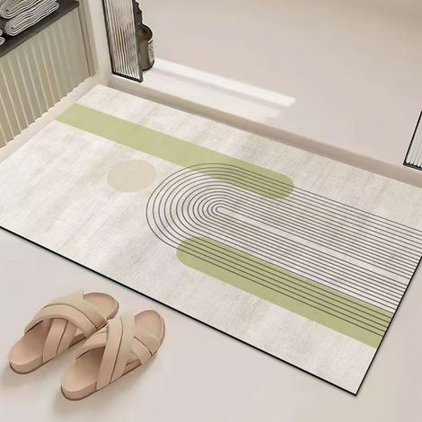 LAN Impression simple 5080cm Boue de diatomées Tapis de sol en terre de diatomées, facile à nettoyer, tapis de salle de bain, tapis de toilette, absorbant et antidérapant (1/4)